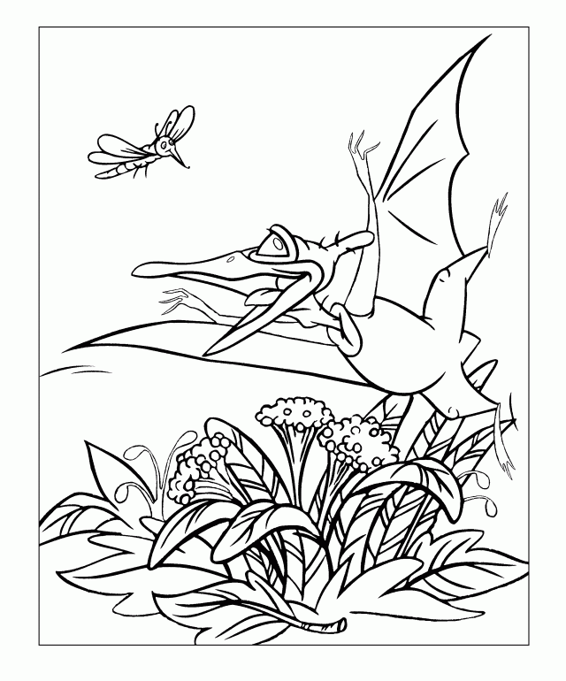 Plansa de colorat cu Dinozauri 48 144